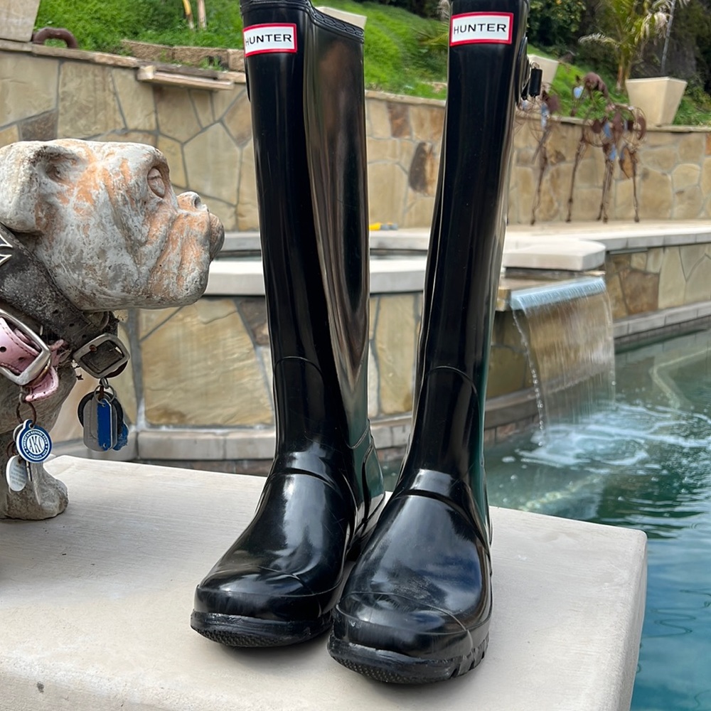 Black Hinter Tall Rain Boots